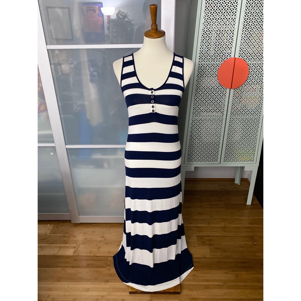 Anthro Deletta A Different Stripe Maxi Dress - Picture 1 of 8